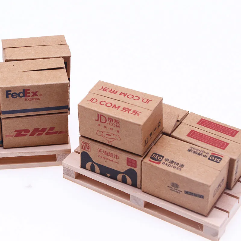 1/12 Scale Cardboard Boxes (FedEx Style) (5pcs) - Suitable for 6'" Inch Action Figures