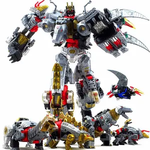 19" Inch Deformation DELUXE BMB Volcanicus Combiner 6-Pack "Dinosaurs" ALLOY LE Oversized Dinobot G1