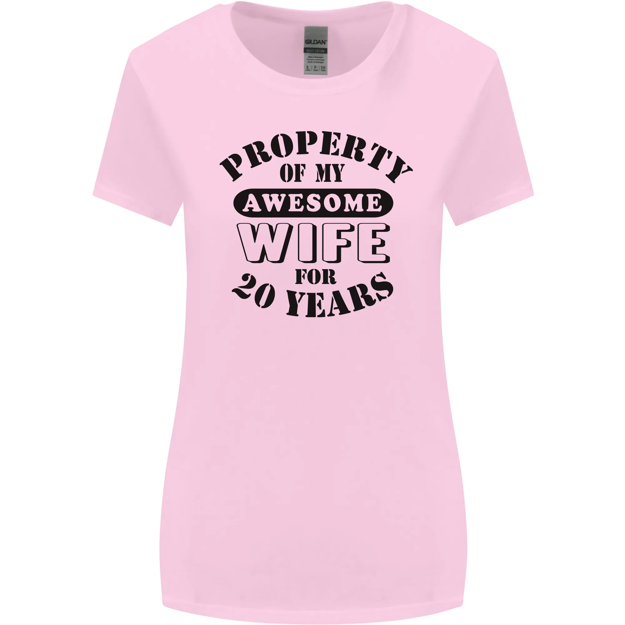 20th Wedding Anniversary 20 Year Funny Wife Womens Wider Cut T-Shirt