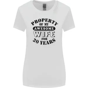 20th Wedding Anniversary 20 Year Funny Wife Womens Wider Cut T-Shirt