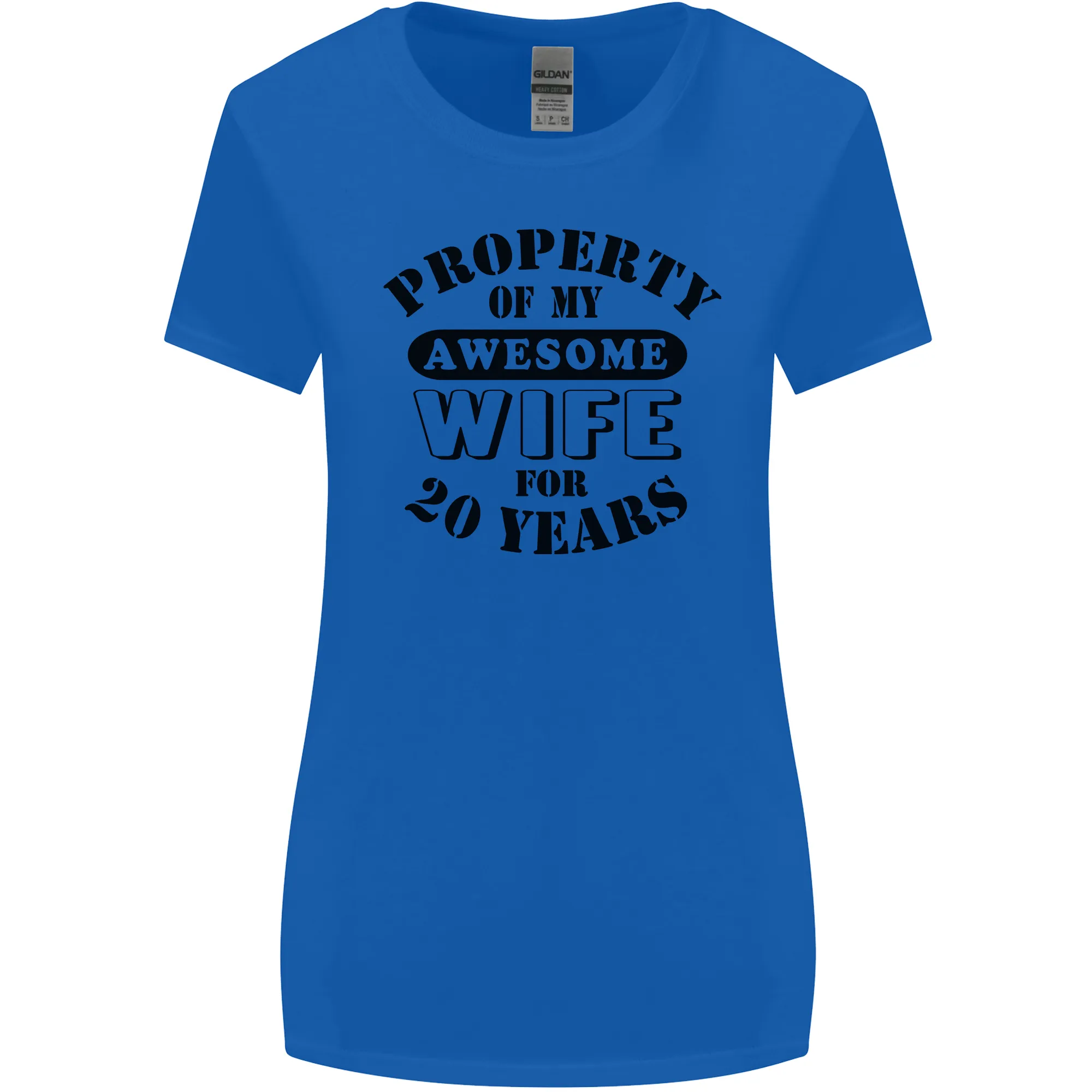 20th Wedding Anniversary 20 Year Funny Wife Womens Wider Cut T-Shirt