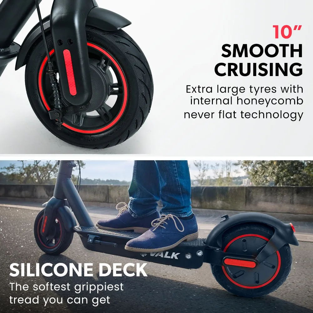 500W 37V Electric Scooter, Dual Suspension, 40km Range - VALK