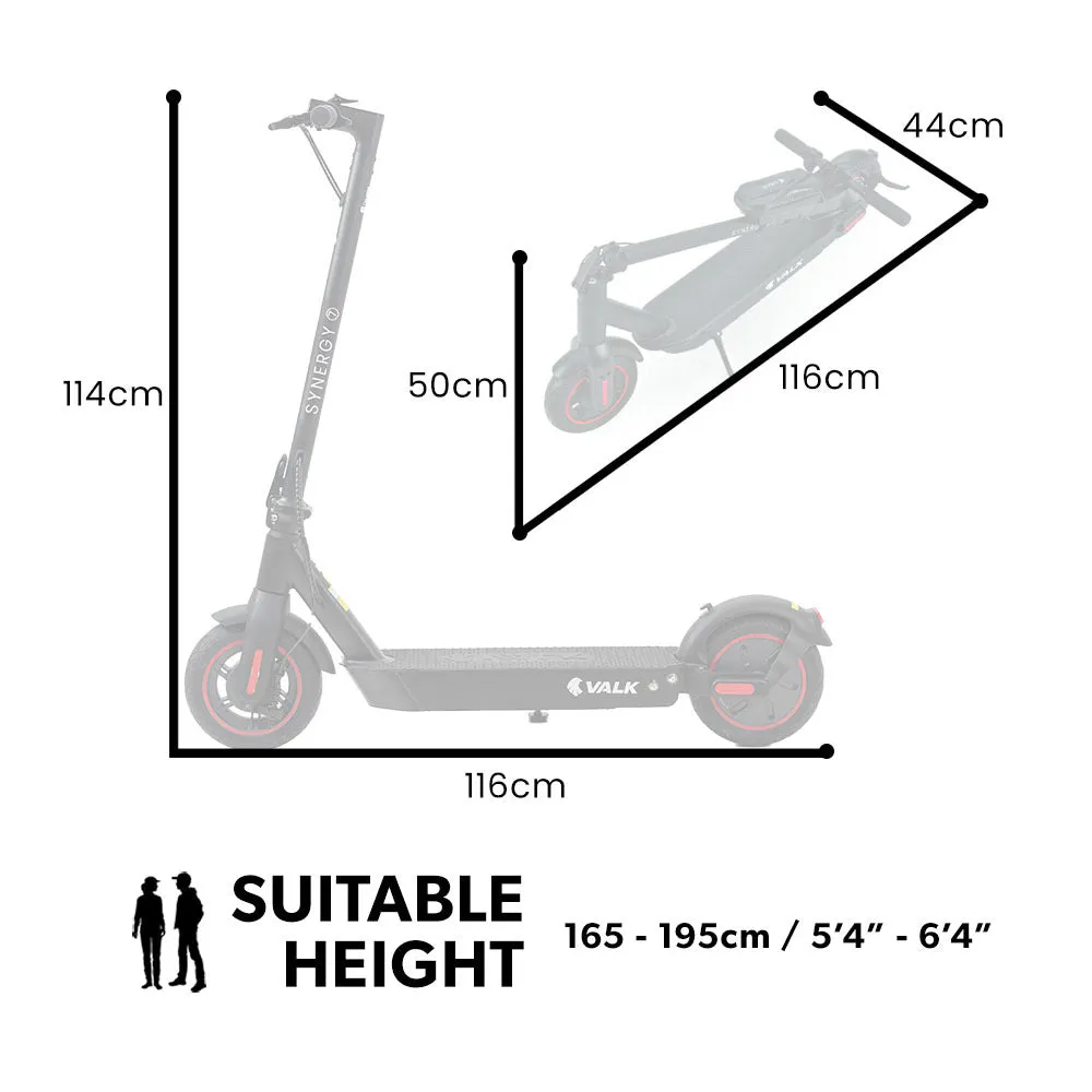 500W 37V Electric Scooter, Dual Suspension, 40km Range - VALK