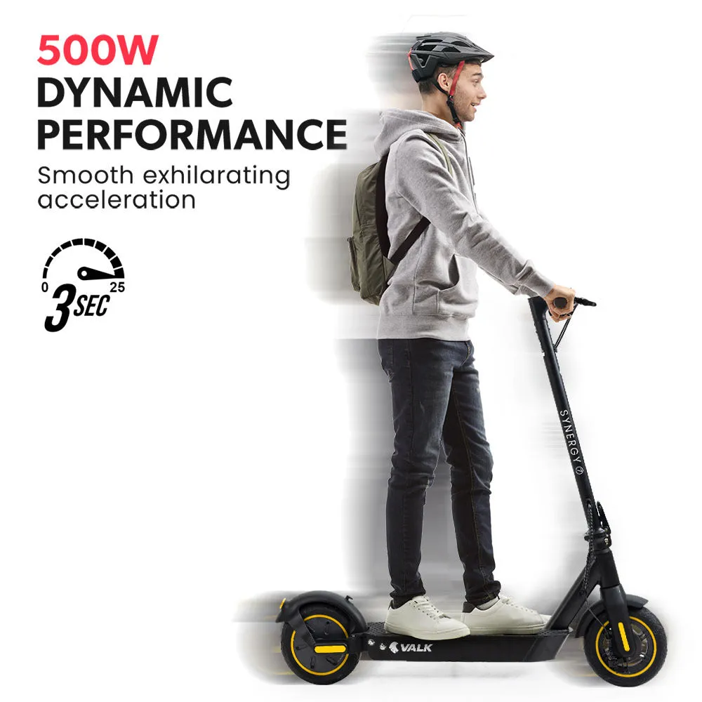 500W Electric Scooter w/ 15Ah Battery, Dual Suspension, 10" Honeycomb Tyres - VALK