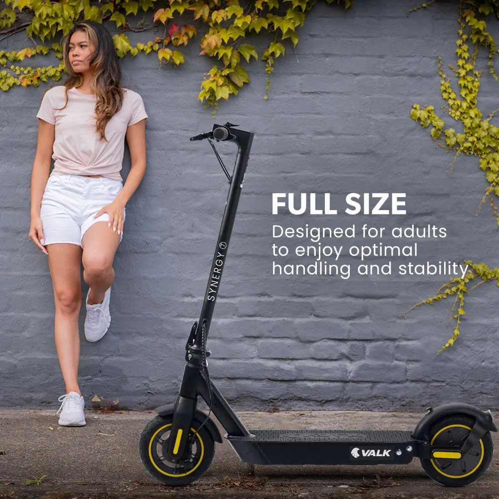 500W Electric Scooter w/ 15Ah Battery, Dual Suspension, 10" Honeycomb Tyres - VALK
