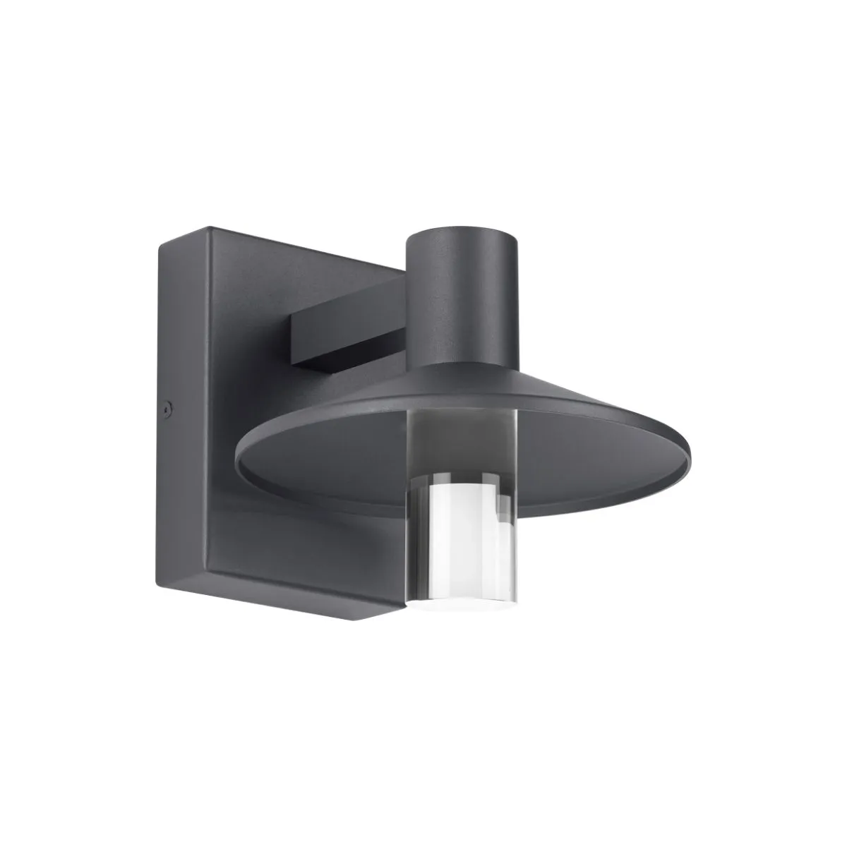 Ash 8 In. LED Hi-Output Outdoor Wall Sconce 1189 Lumens 3000K Gray Finish Clear Cylinder