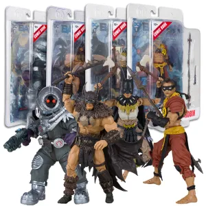 Batman/Robin/Batgirl/Mr.Freeze (DC Page Punchers) Wave 4 Bundle w/Comics 7" Inch Scale Action Figures - (DC Direct) McFarlane Toys