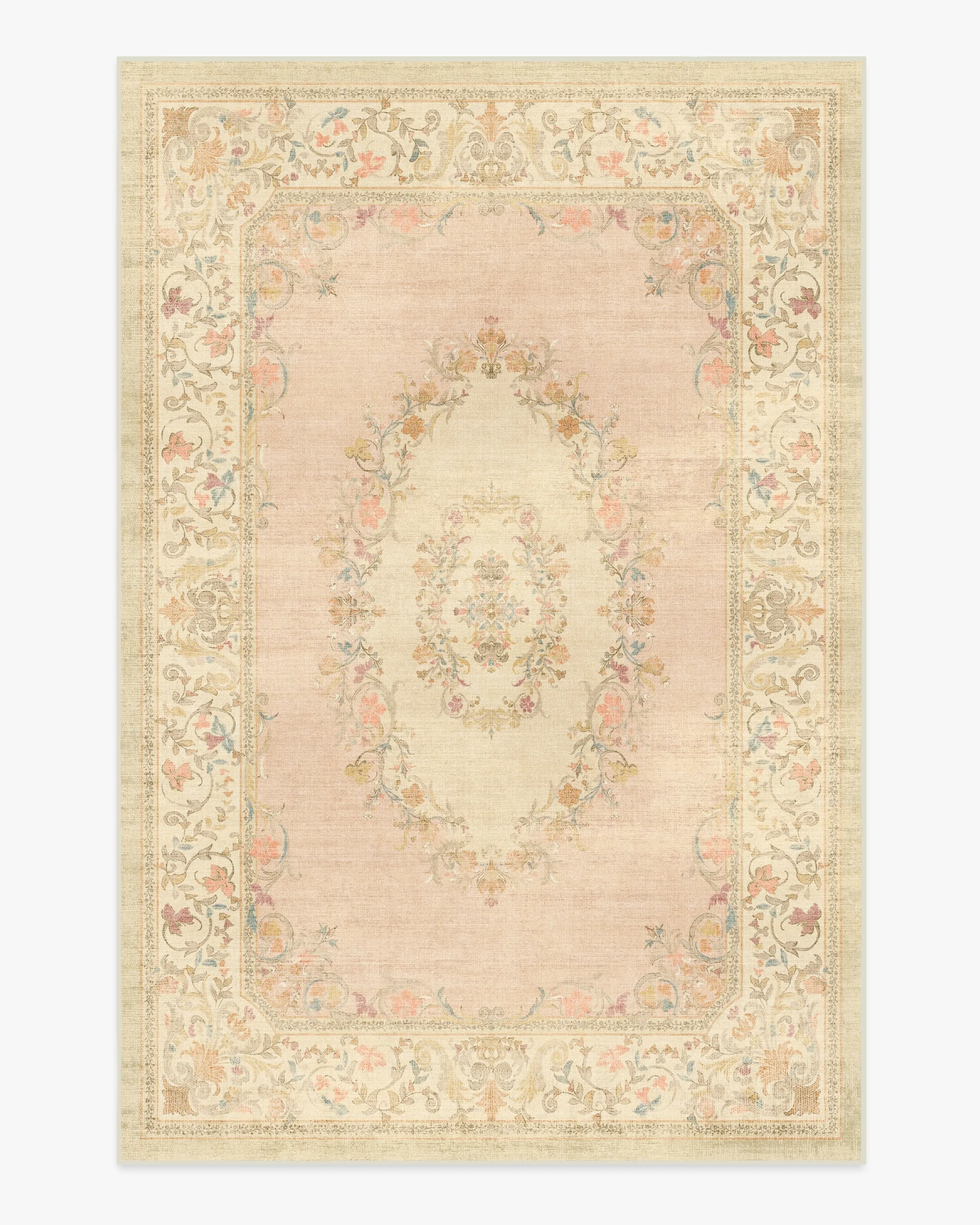 Bridgerton Lady Whistledown Vintage Pink Tufted Rug