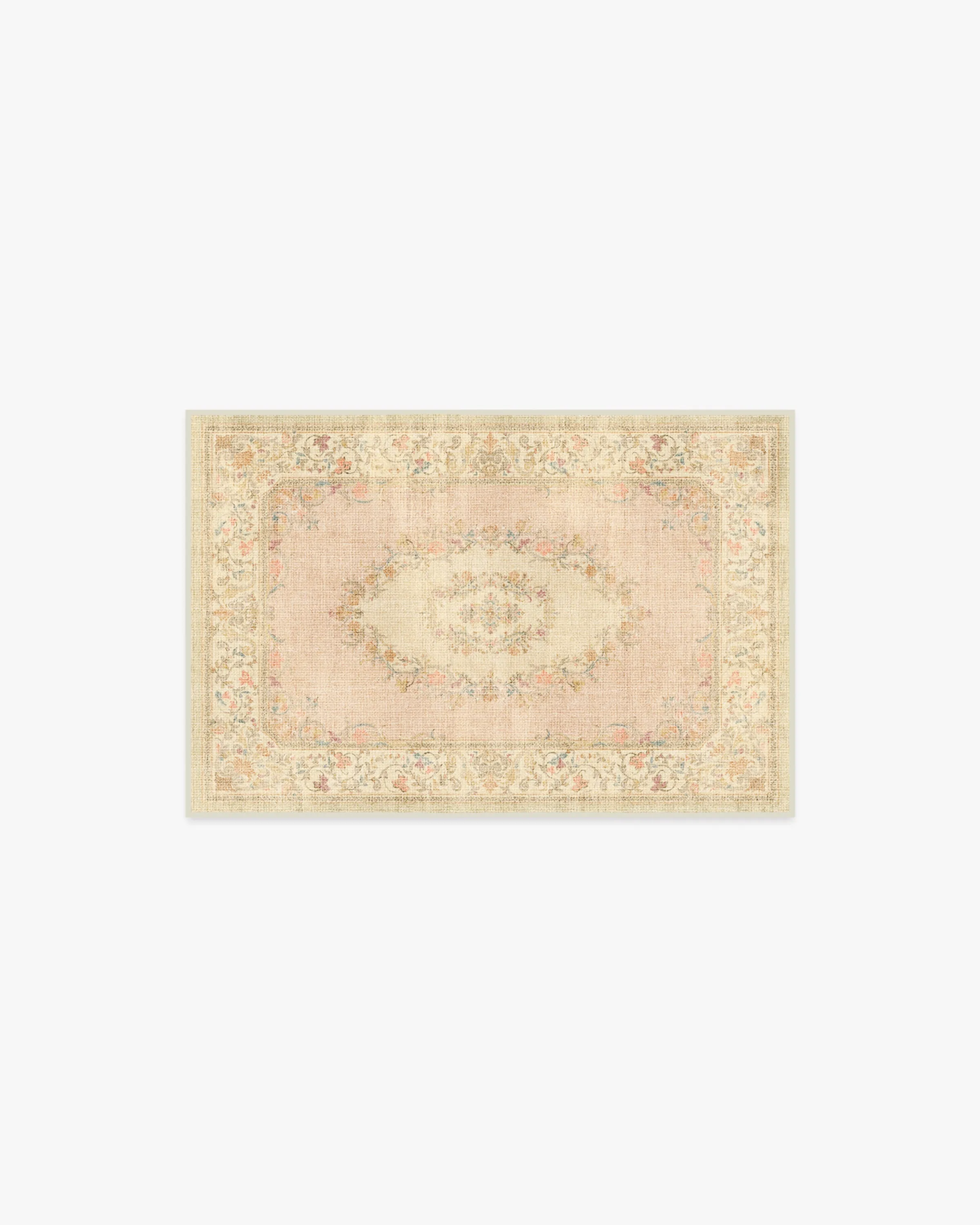 Bridgerton Lady Whistledown Vintage Pink Tufted Rug