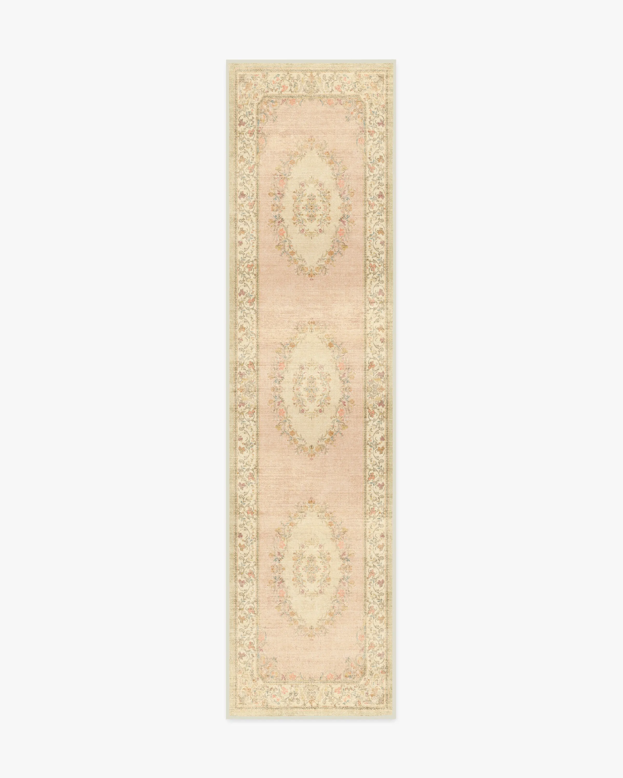 Bridgerton Lady Whistledown Vintage Pink Tufted Rug