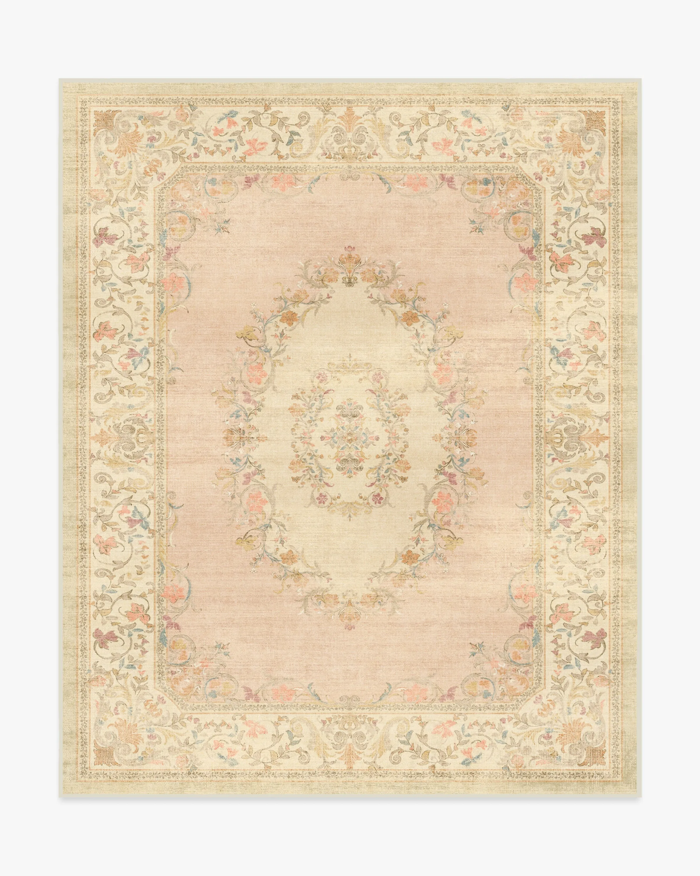 Bridgerton Lady Whistledown Vintage Pink Tufted Rug