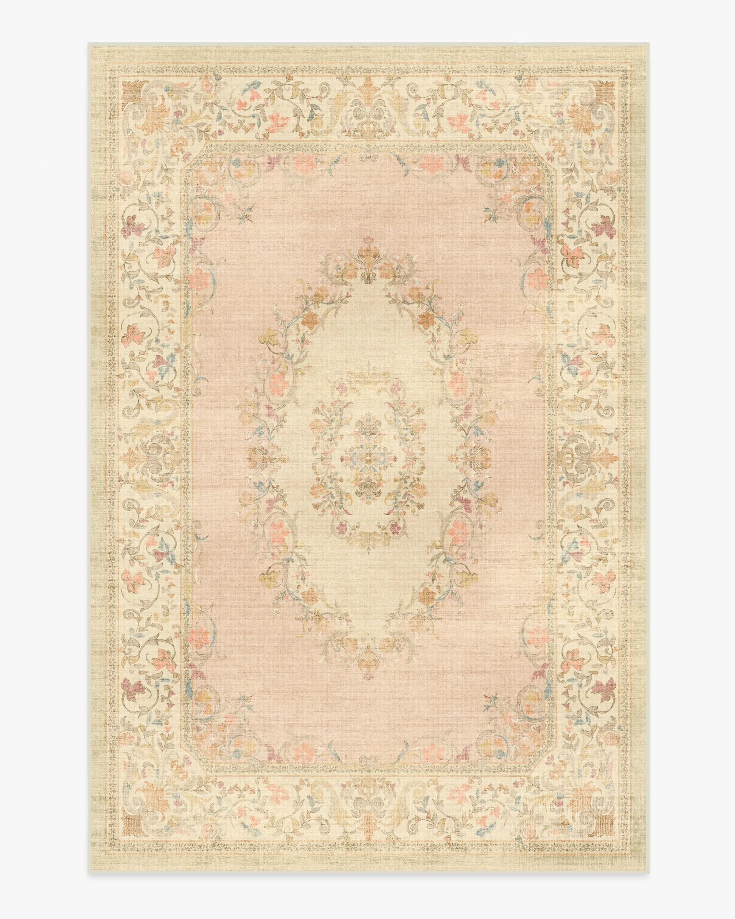 Bridgerton Lady Whistledown Vintage Pink Tufted Rug