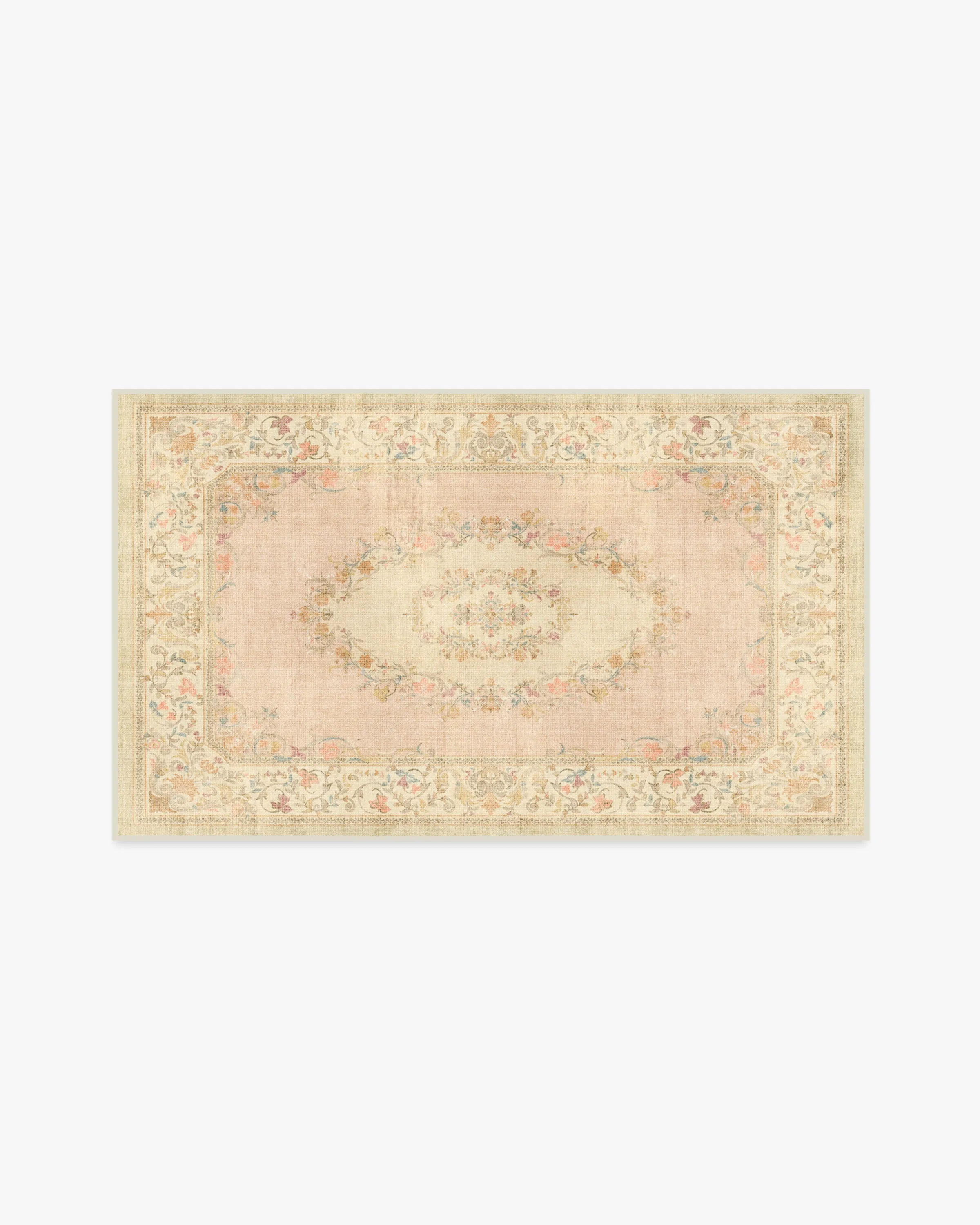 Bridgerton Lady Whistledown Vintage Pink Tufted Rug
