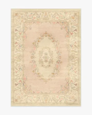 Bridgerton Lady Whistledown Vintage Pink Tufted Rug