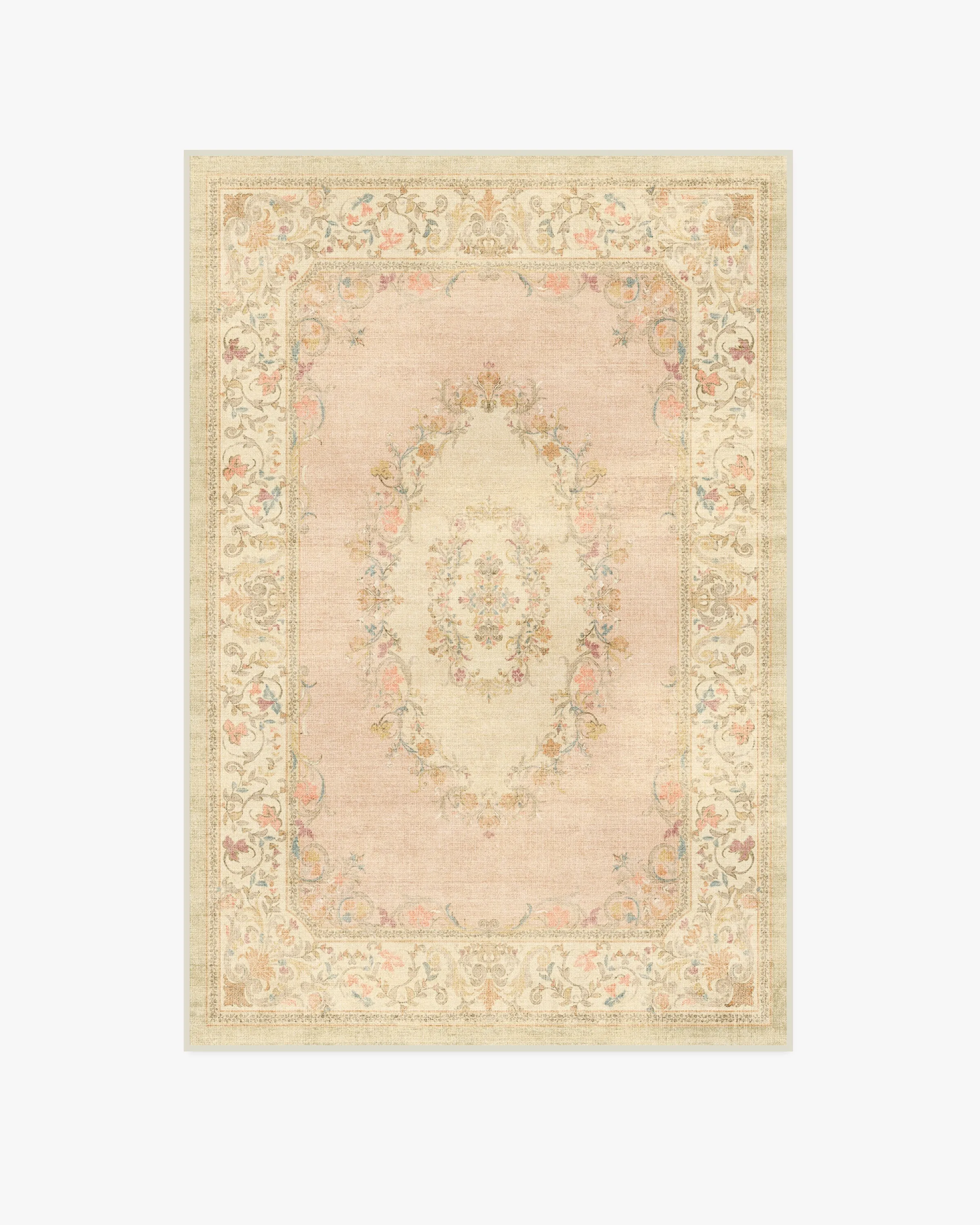 Bridgerton Lady Whistledown Vintage Pink Tufted Rug