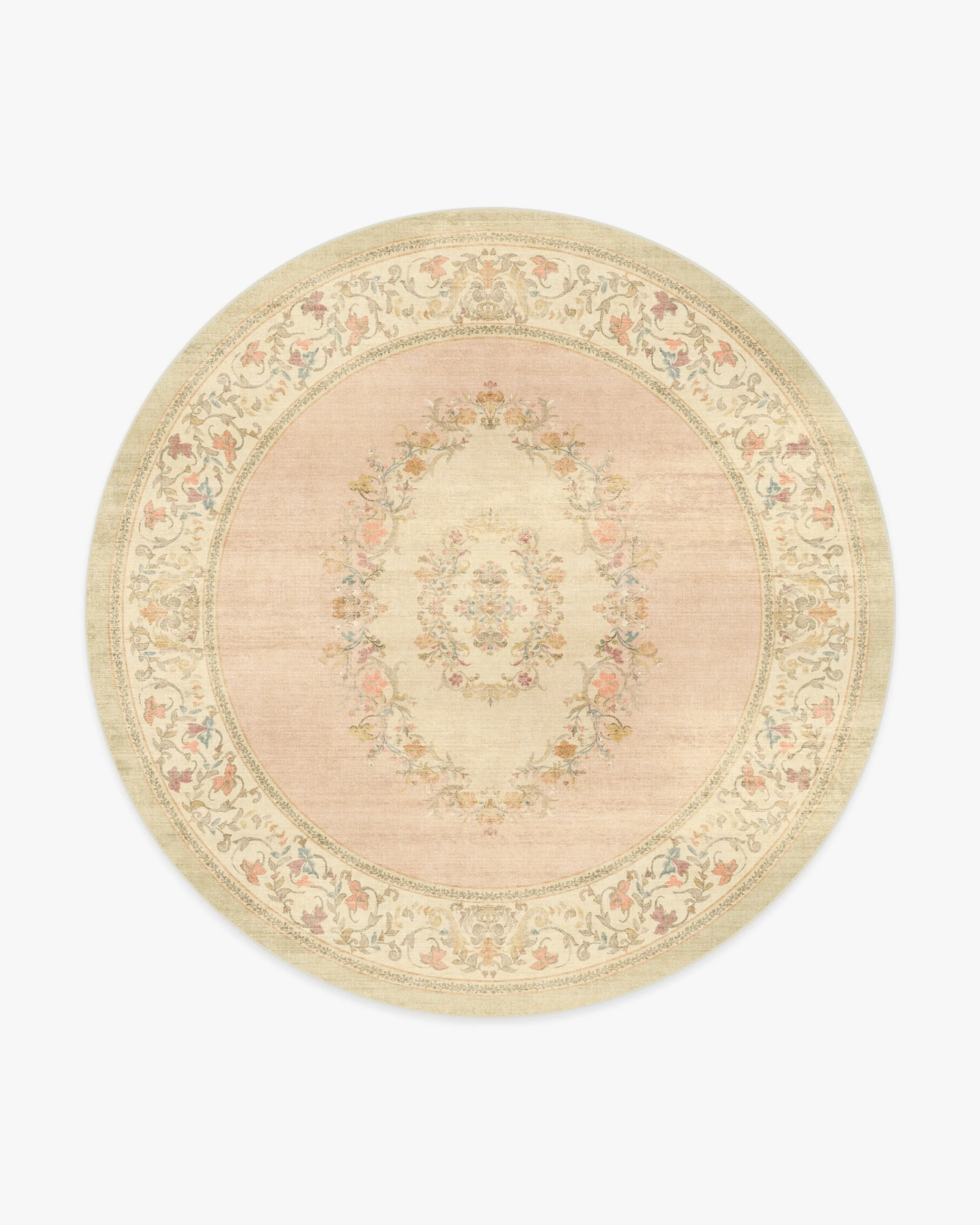 Bridgerton Lady Whistledown Vintage Pink Tufted Rug