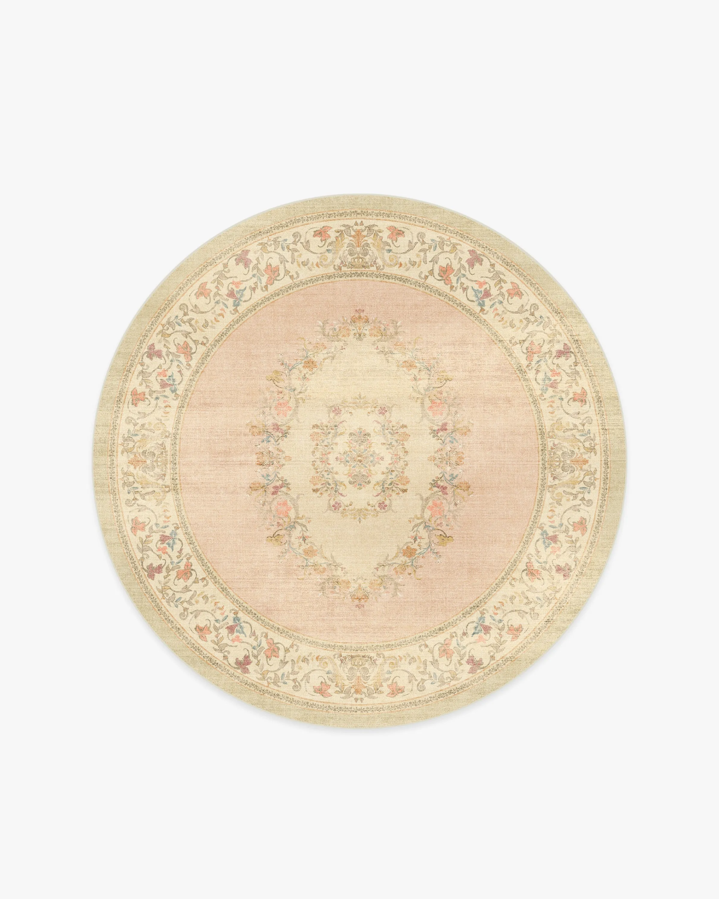 Bridgerton Lady Whistledown Vintage Pink Tufted Rug