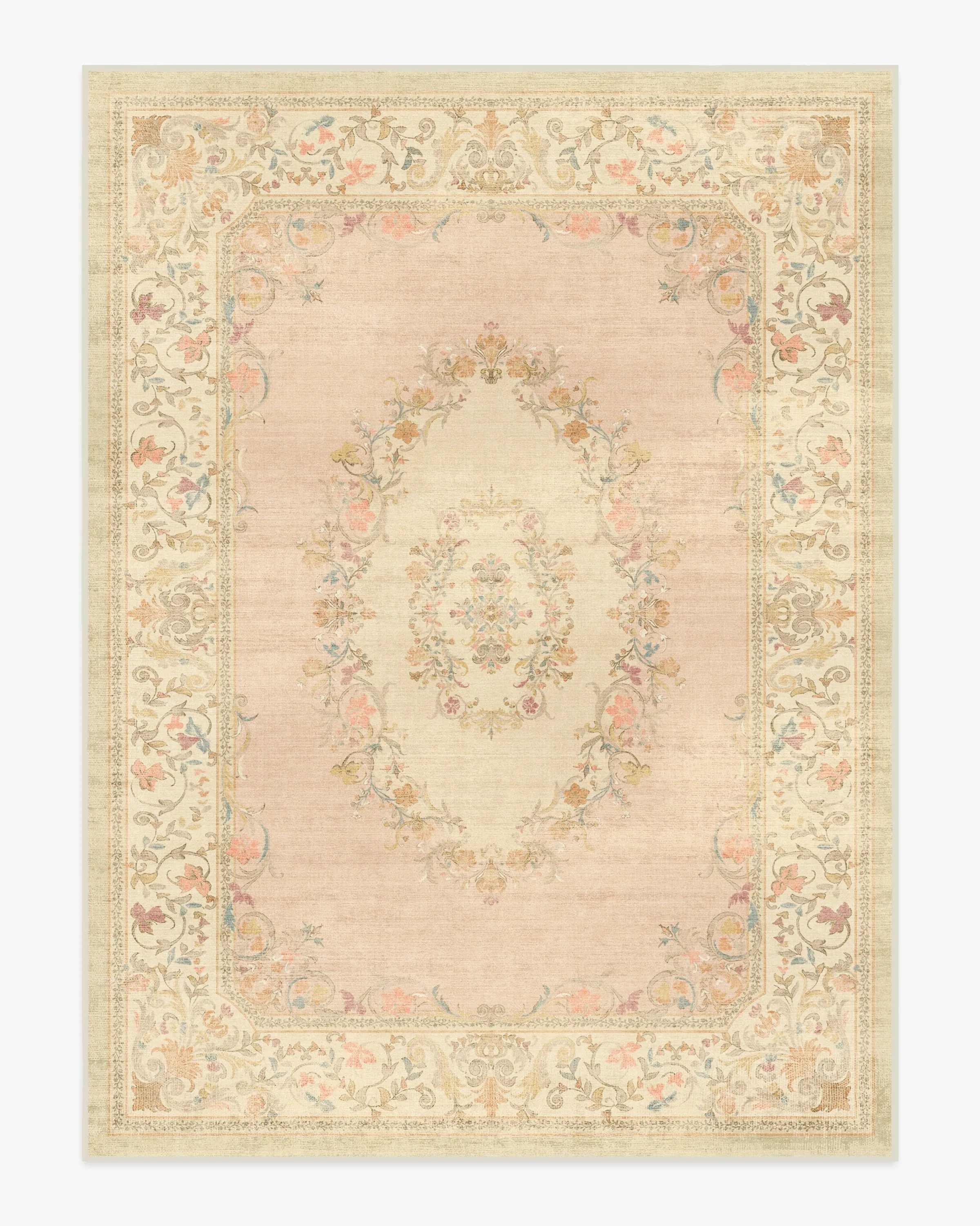 Bridgerton Lady Whistledown Vintage Pink Tufted Rug