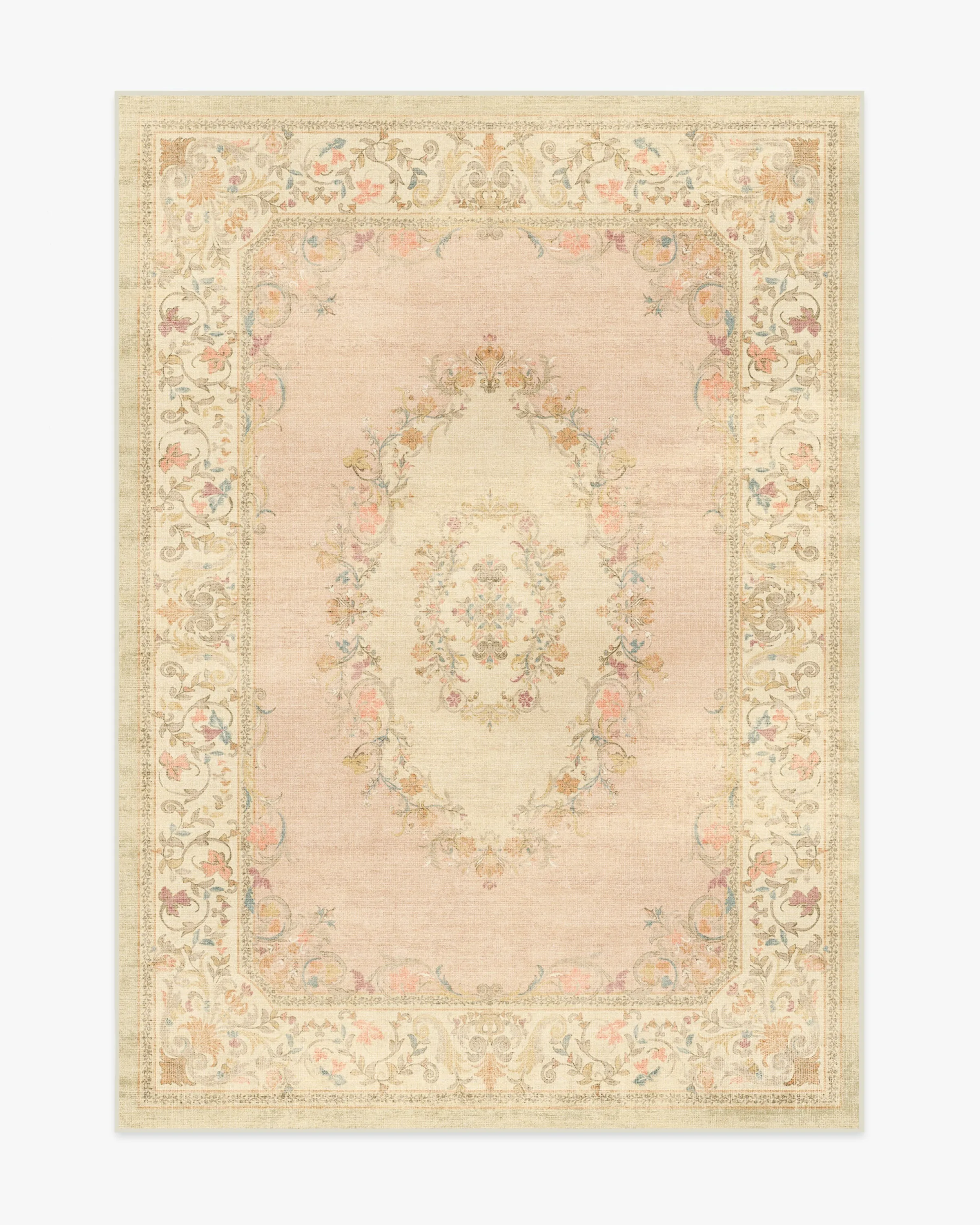 Bridgerton Lady Whistledown Vintage Pink Tufted Rug