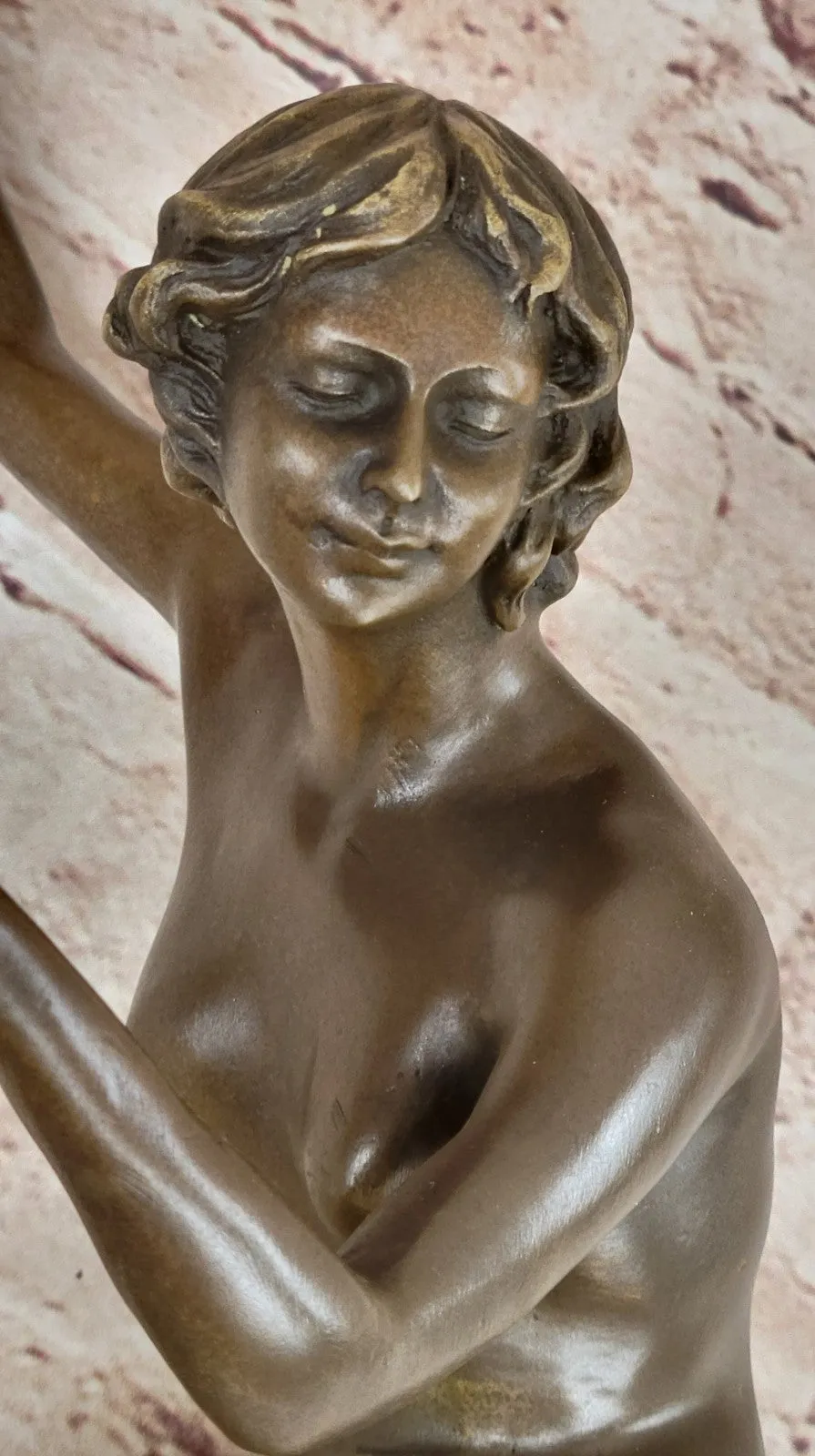 Claire Jeanne Roberte Colinet (Brazil, 1880-1950) Nude Juggler Bronze Statue