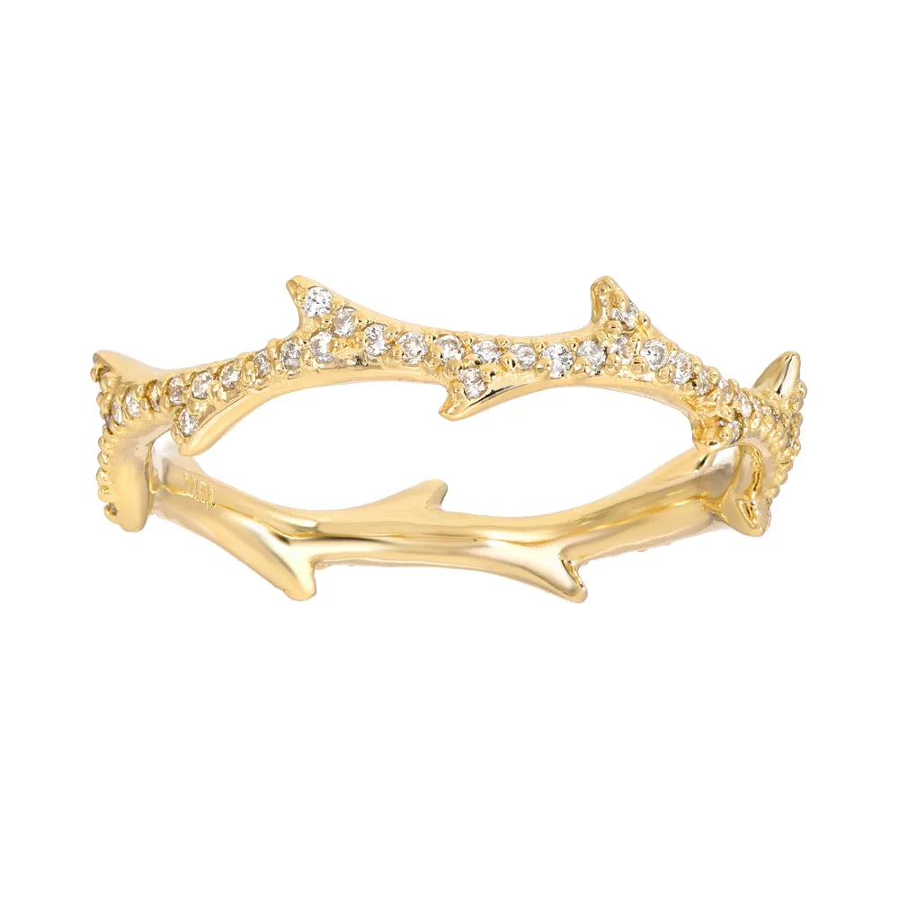 Crown of Thorns Pavé Ring by DRU.