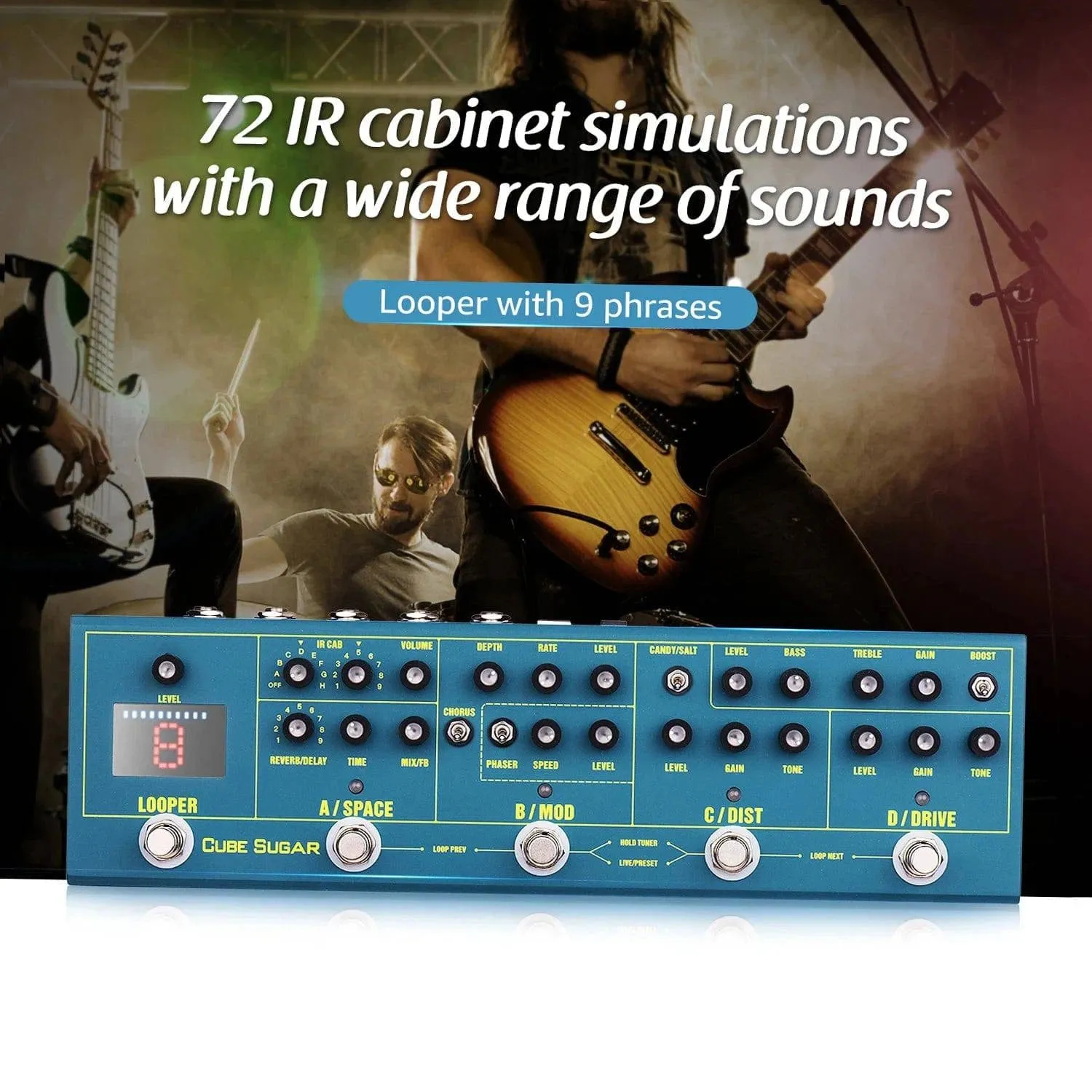 CUBE SUGAR Guitar Effect Pedals Distortion Overdrive Chorus Fuzz Flanger Delay Reverb Effects Pedal Guitar Accessories
