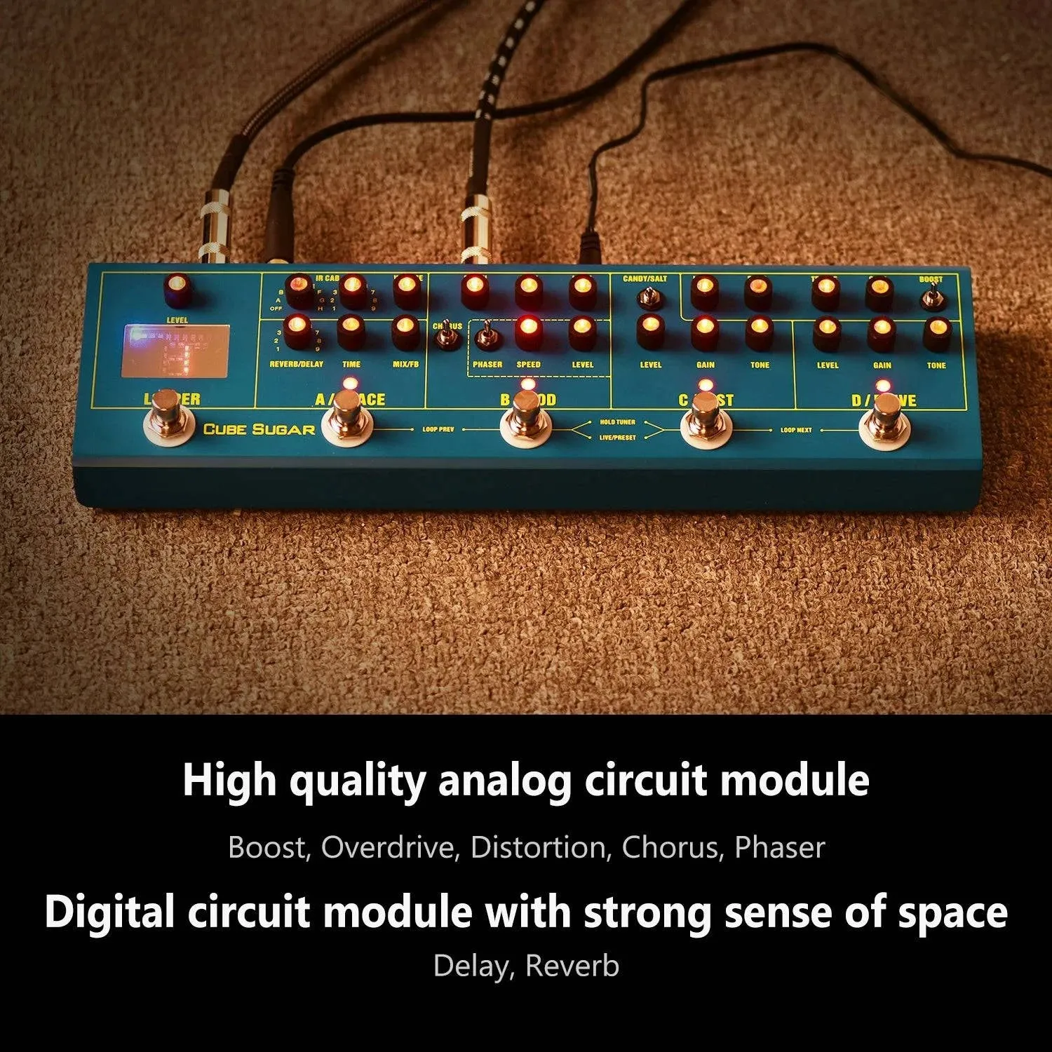 CUBE SUGAR Guitar Effect Pedals Distortion Overdrive Chorus Fuzz Flanger Delay Reverb Effects Pedal Guitar Accessories