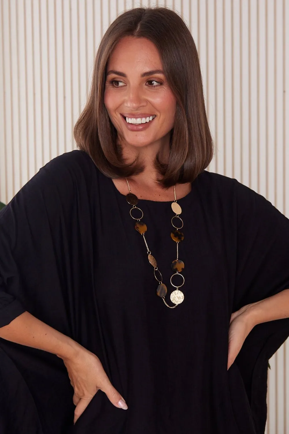 Giselle Necklace - Gold/Tortoiseshell