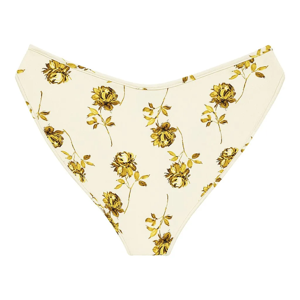 Gold Filigree Added Coverage Lulu Bikini Bottom