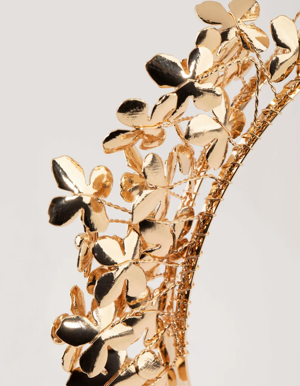 Gold Mixed Metal Flower Crown