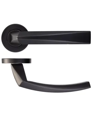 Hydra' Matt Black Rosso Maniglie Door Handles - RM010PCB