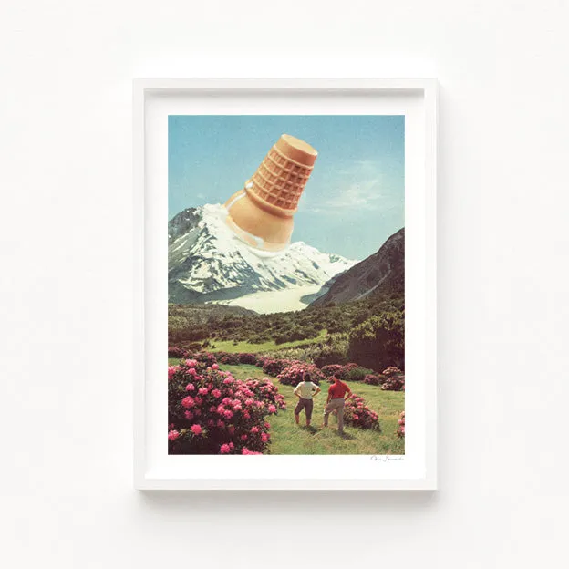 'Ice Cream Peak - Mountain Meltdown' Art Print by Vertigo Artography