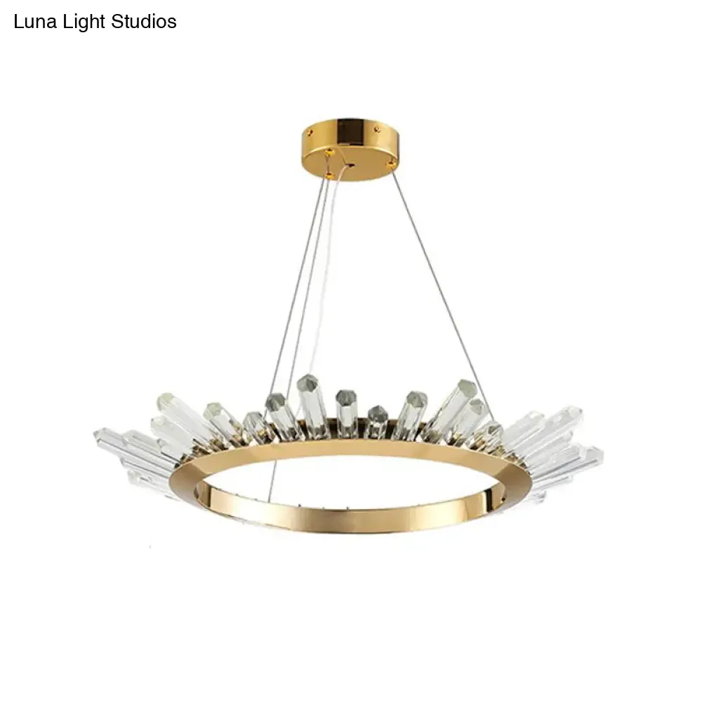 Modern Gold Metal LED Pendant Chandelier for Bedroom - 16"/21.5"/31.5" Wide