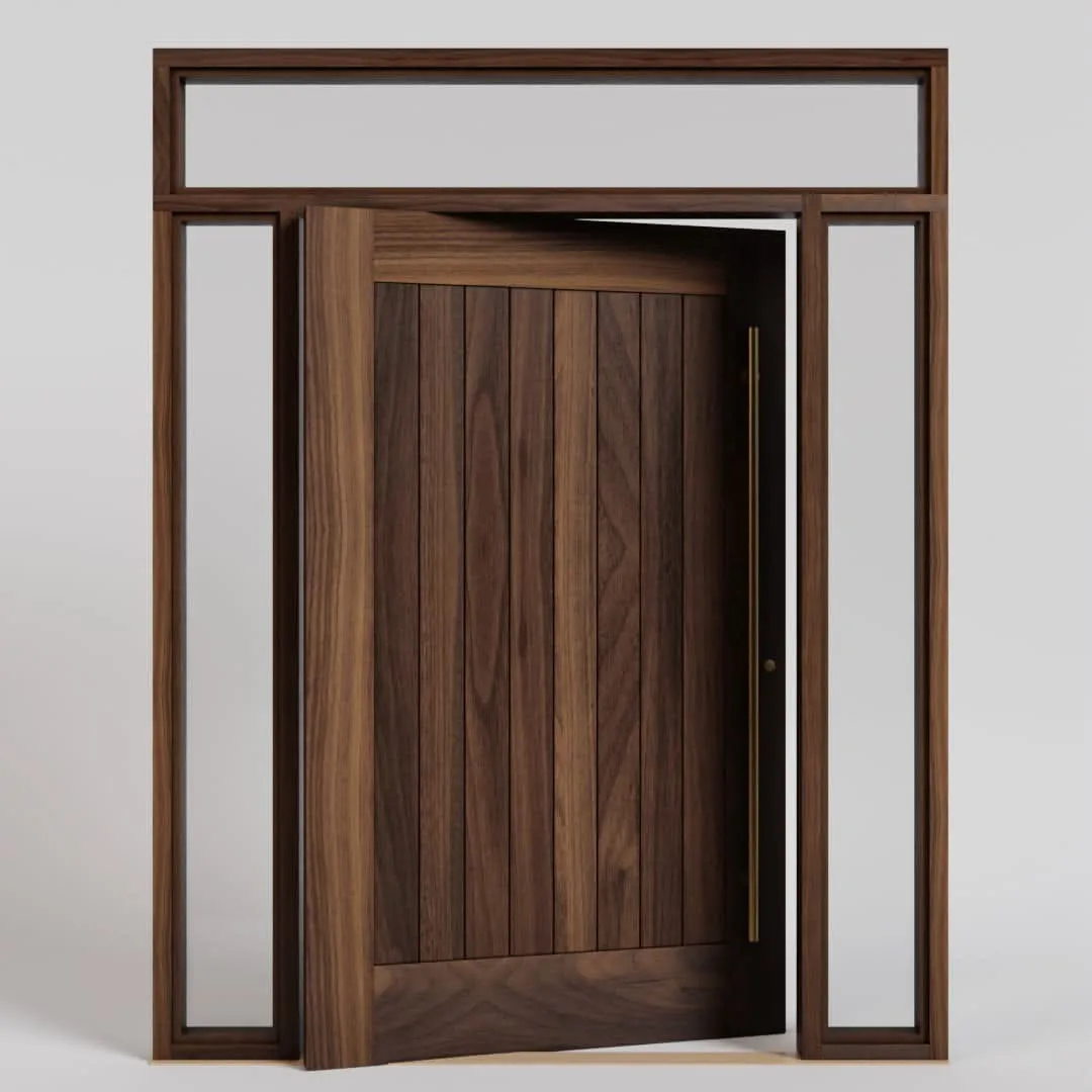 Monterey Single Panel Tongue and Groove  Pivot Door