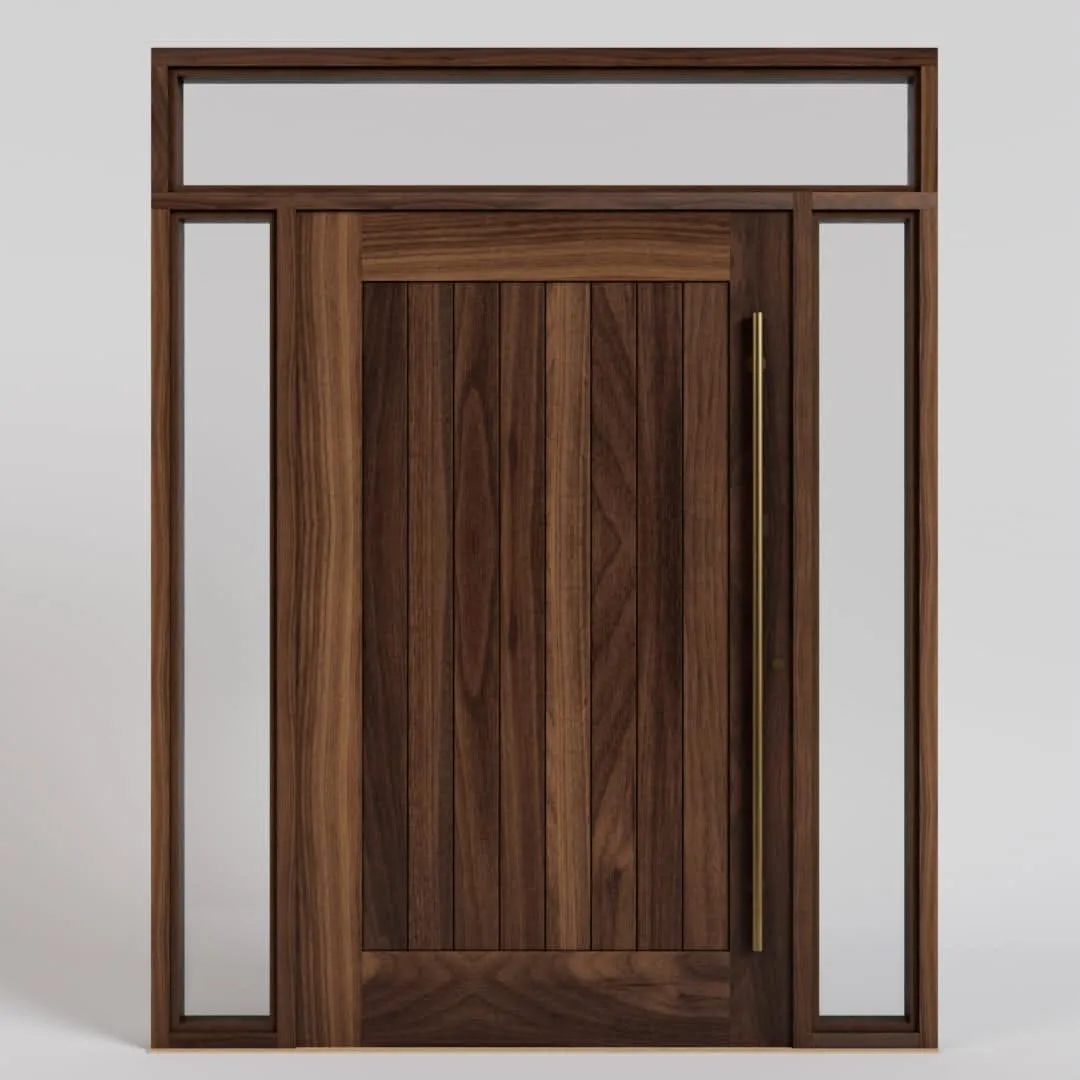 Monterey Single Panel Tongue and Groove  Pivot Door