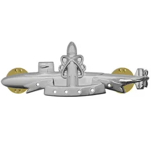 Navy Badge: SSBN Submarine Deterrent Patrol - Regulation Size-Mirror Finish