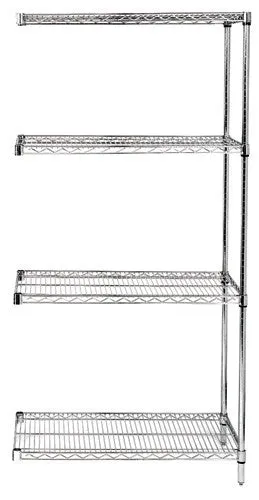 Quantum Foodservice AD63-1236C Chrome Wire Shelving Add-On Kit - 36"W x 12"D x 63"H