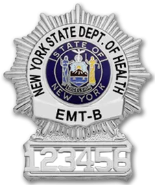 (S152A) State of New York EMT-B Badge - Nickel