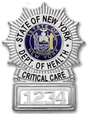 (S154B) State of New York Critical Care Badge - Nickel
