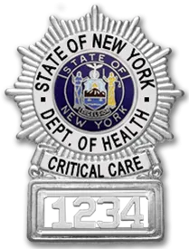(S154B) State of New York Critical Care Badge - Nickel