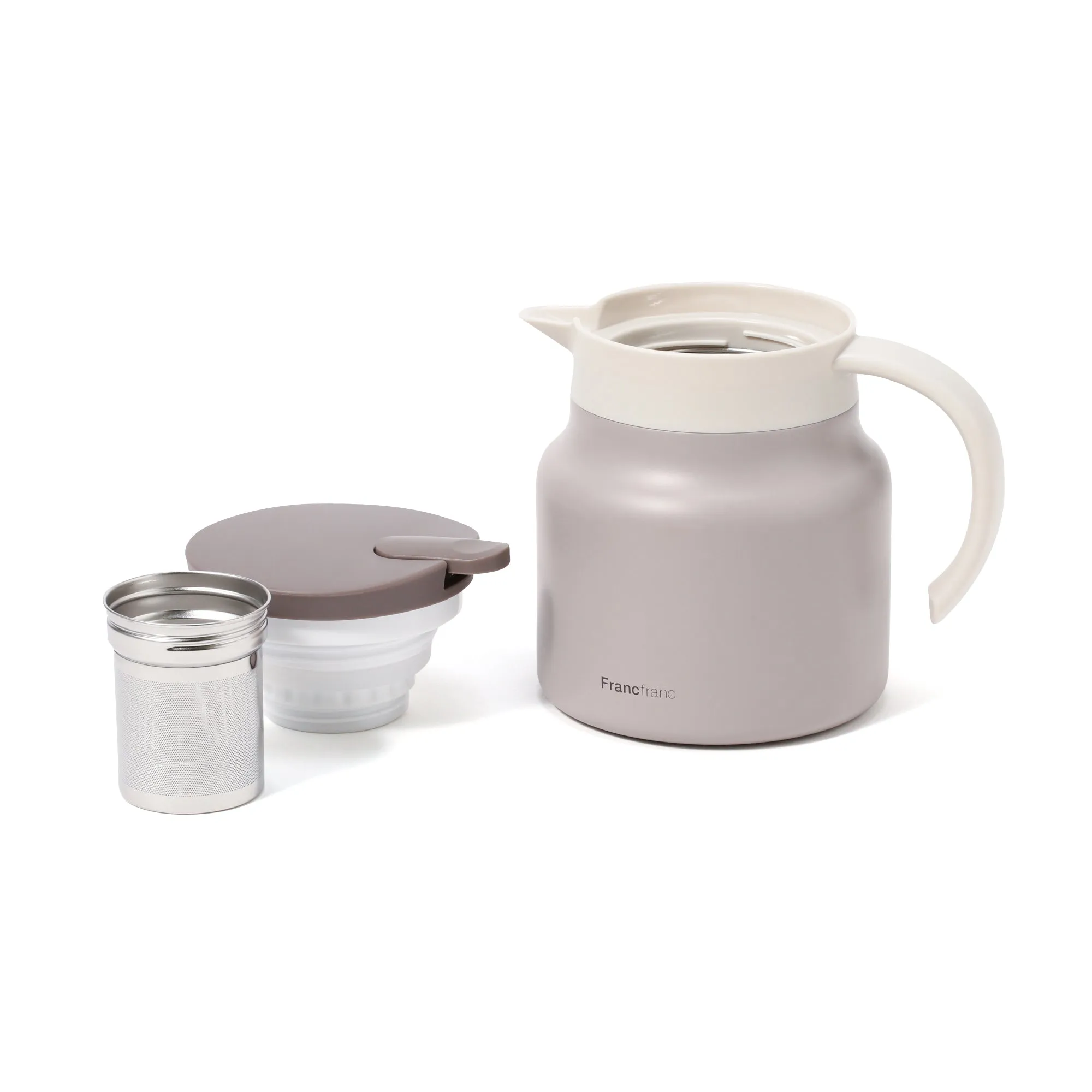 Stainless Pot & Server  Gray