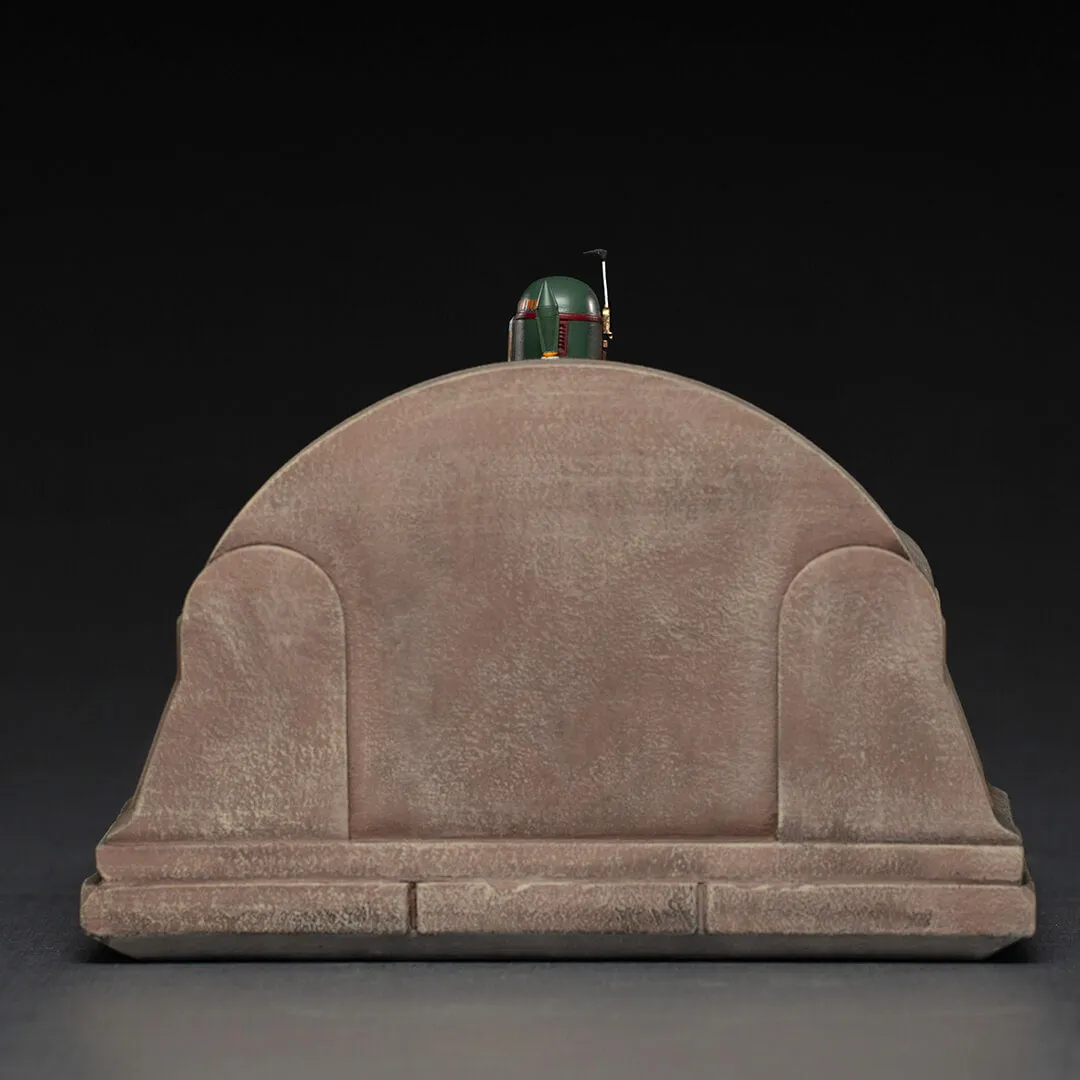 Star Wars The Mandalorian - Boba Fett On Throne Statue by Iron Studios
