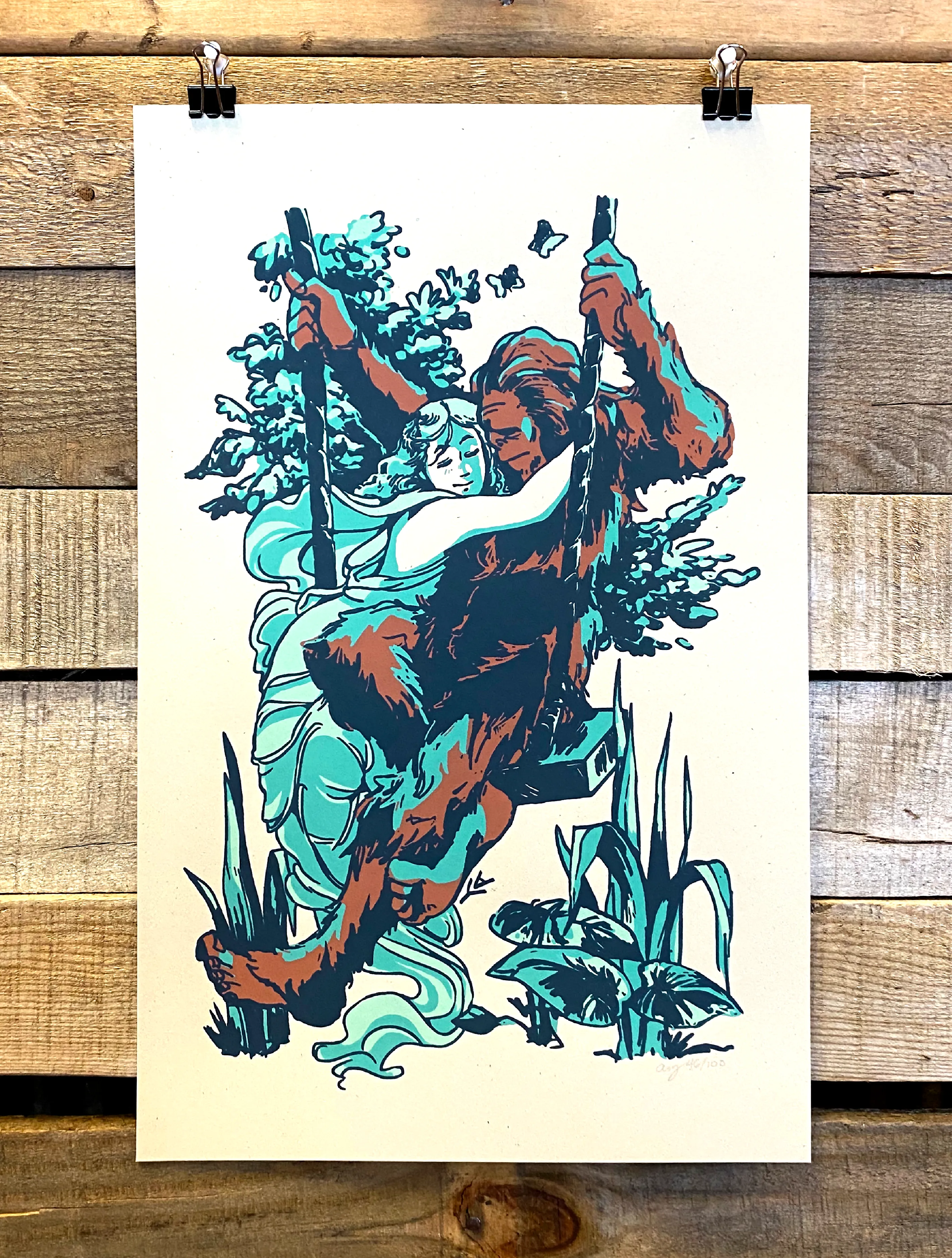 Swingin' With Sasquatch · Screen Print