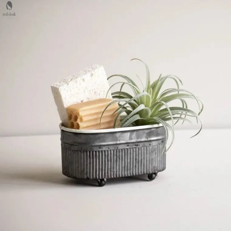 Trough mini planter-trough-metal planter-Farmhouse Decor