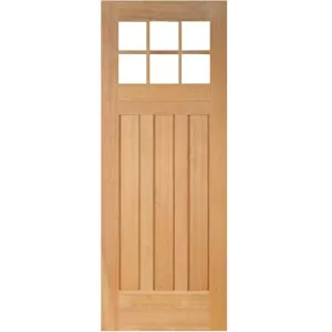 Wright - Craftsman Doug Fir Wood with Clear Glass Entry Door