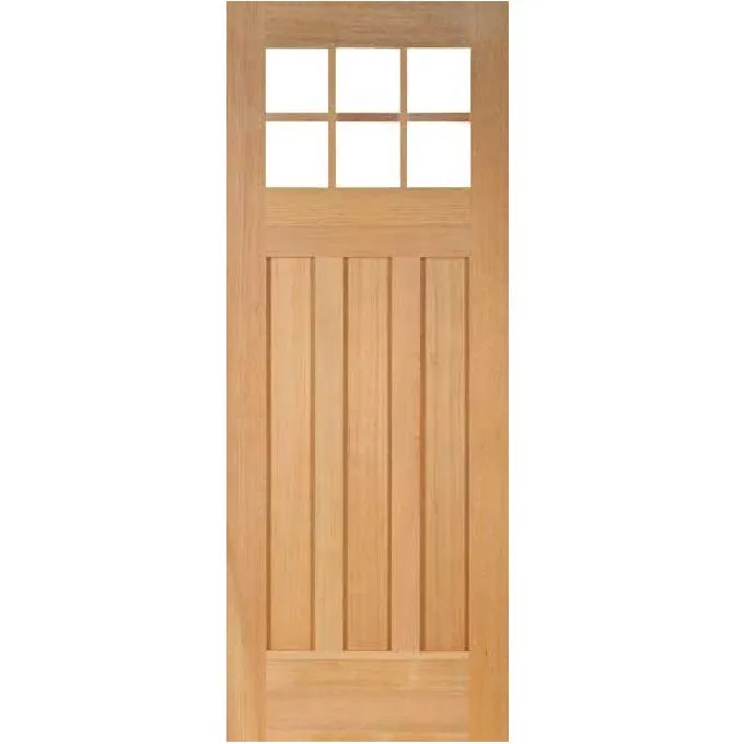Wright - Craftsman Doug Fir Wood with Clear Glass Entry Door